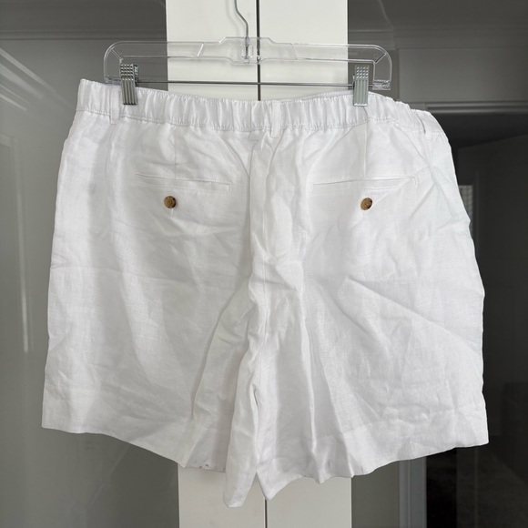 NWT J. Crew 6" Harbor Short Linen White - Picture 3 of 6